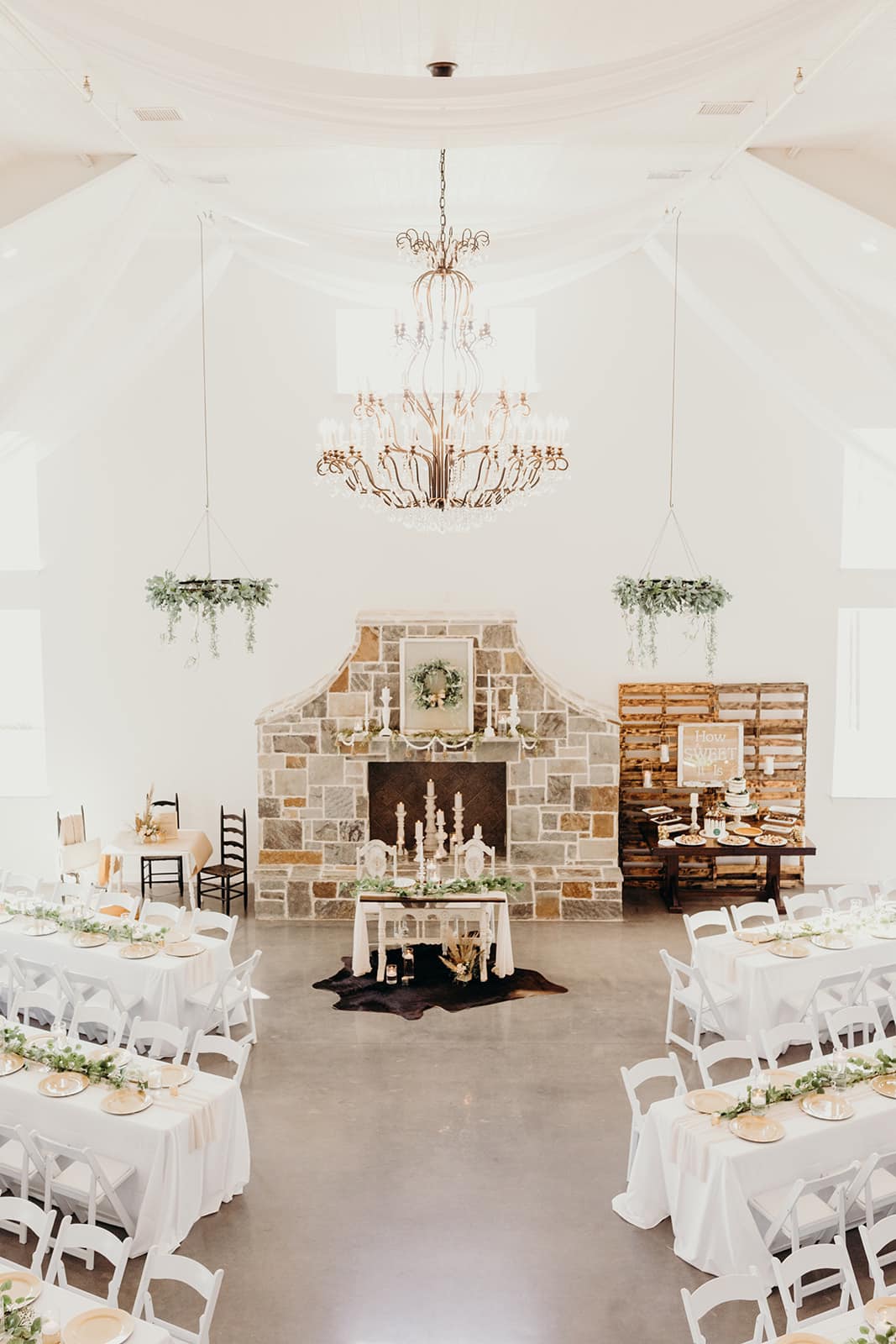 indoor wedding reception