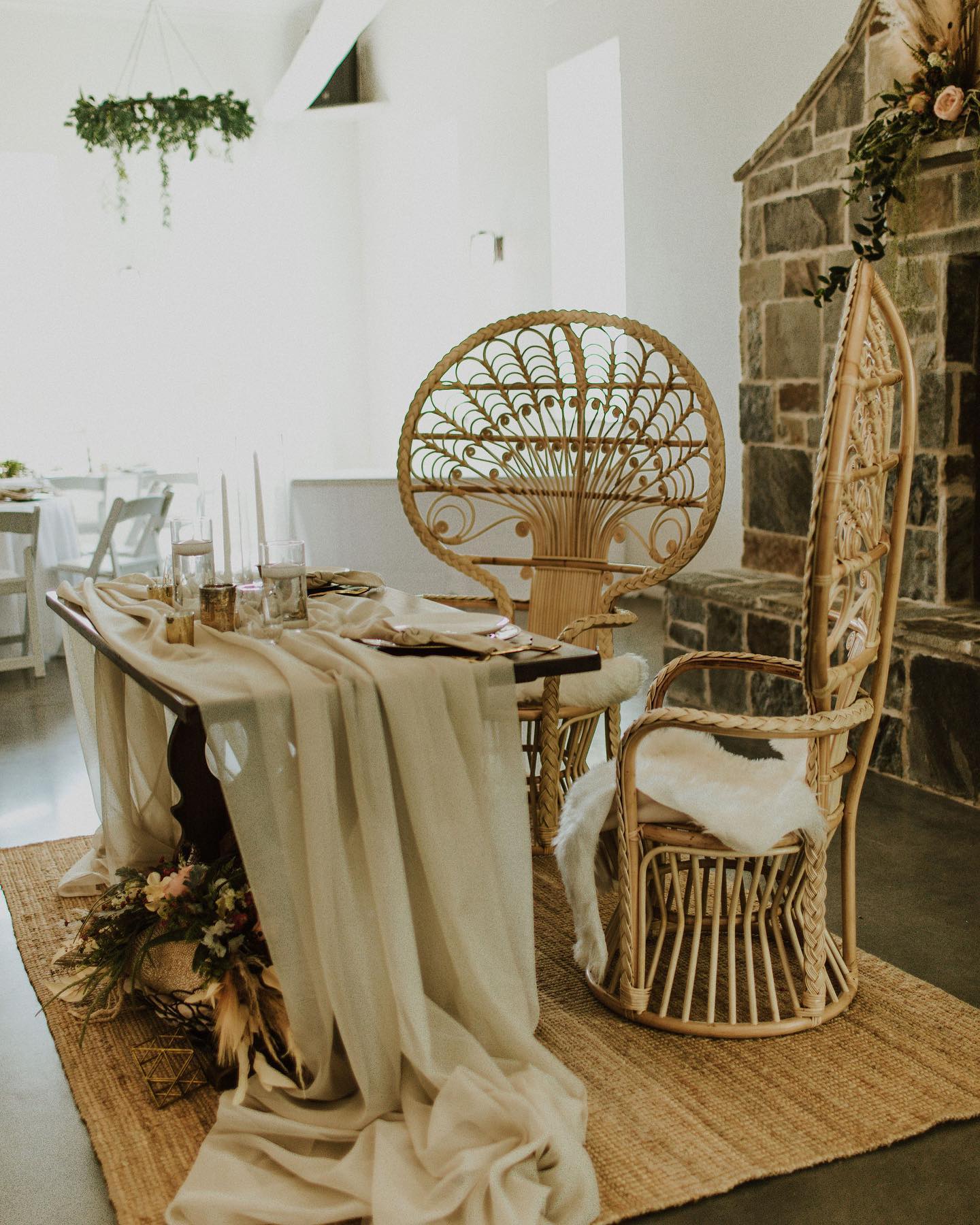 wedding reception peacock chairs