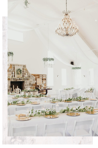 minimalist wedding reception